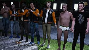 アニメで女がジョックにディルド投げつけセックス