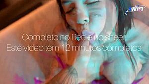 Morena gostosa chupando a rola do safado que gozou na sua boca!