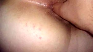 Amateur couple engages in homemade anal play