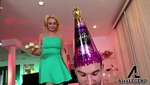 Alex Legend's birthday celebration with Ashley Graham's deepthroat and anal sex