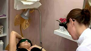 Rita Fox Gets Laser Depilation Look At Her Ass!