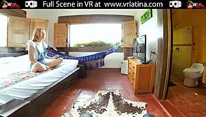 Exotic redhead Latina tight body fucks in VR