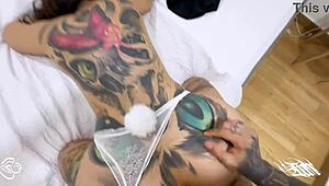 Hot Bunny Bends Over Doggy for Full Cock Penetration