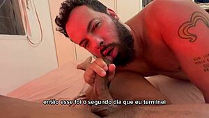 Bearded man sucks 41 cocks in 14th and 15th blowjobs complete video