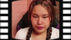 she deepthroats that monster cock, gagging and choking with spit everywhere