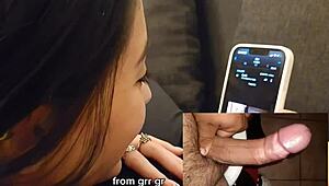 mi novia freakin out over my friends' cocks, so cute!