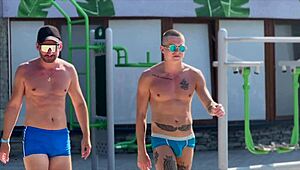 hot girl seduces gay couple for bareback threesome in wild session part 1