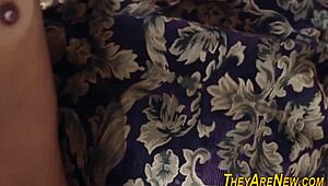 this cute newbie teen was exploring her first pov scene, getting fingered and blowing before a massive facial cumshot