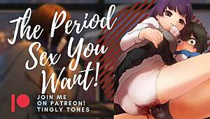 Craving period sex with your ASMR boyfriend roleplay? It's all audio.