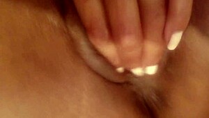 morning masturbation leads to ebony babe squirting orgasm