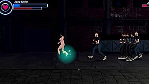 Futanari thugs dominate heroes in street fucking scene