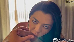 Drii Cordeiro Feels Intense Pleasure Riding Her Boyfriend on the Beach