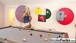 brooke plays sexy billiards with vans' balls in the car, looking so hot.