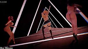 mmd r18 adorable girls dancing to luvoratorrrrry