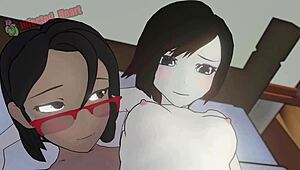 Saffron and terra dominate ruby in yuri threesome