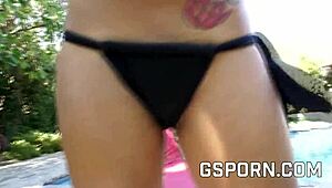 Hot Brunette Teen 18+ Elena Nichols Streeptease And Fuck