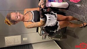 Hot redhead employee fucks boss in apartment, sucks cock, rides until cum in pussy