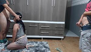 Hidden Friend Tricks Wife into Surprise Doggystyle Action