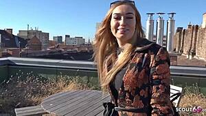 german scout - teen model liza considers anal deal