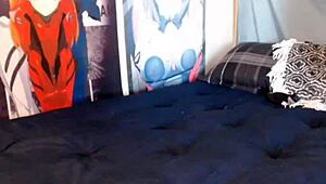 10대 여자 웹캠에서 집에서 자위