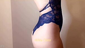 Wifey reveals her big tits in hot lingerie, stirring deep desire and homemade passion