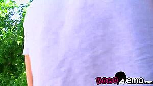 twinks switch from outdoor bj to indoor anal fun 😜