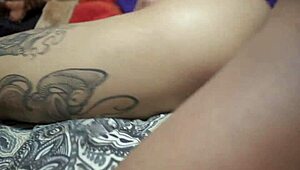 violet gets her oiled petite ass massaged and fucked by an old black guy