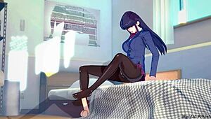 Komi Uses Feet For Pleasure In 3D Cartoon