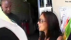 black guy gets blowjob from african girl in interracial porno