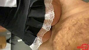 Hot redhead employee fucks boss in apartment, sucks cock, rides until cum in pussy