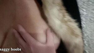 bdsm madness - nipple clamps on mature whore alina tumanova during stepson fuck