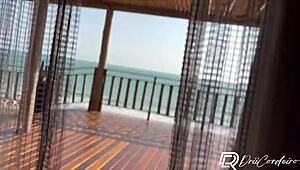 Drii Cordeiro Feels Intense Pleasure Riding Her Boyfriend on the Beach