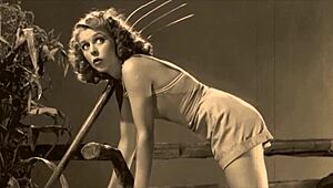 Retro-themed Halloween pornographic content featuring antique and vintage elements