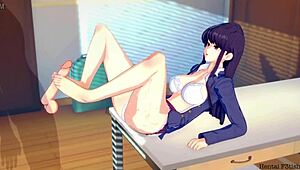 Komi Uses Feet For Pleasure In 3D Cartoon