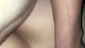 Husband bends over his wife for intense doggystyle fucking. She moans loudly.