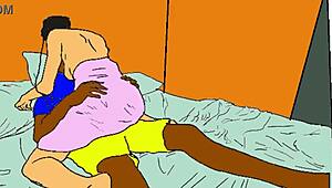 The lonely African nailcutter is horny for some ass