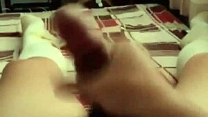 Asian gay masturbation with cock and cumshot