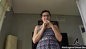 sovereign syre in glasses gets deepthroat blowjob and facial from alex legend