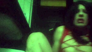 tranny bitch takes black cock dildo for anal cumshot