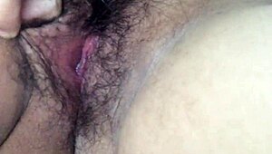Moaning Amateur Shows Off Tight Pink Pussy in Homemade Clip