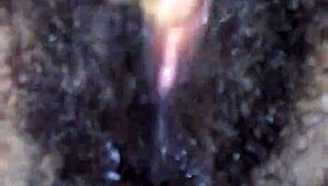 New York Ebony Fingers Her Dirty Hairy Pussy