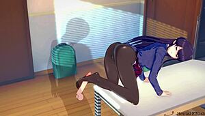 Komi Uses Feet For Pleasure In 3D Cartoon