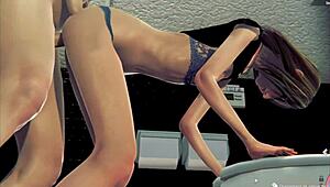 Brunette Fucking In The Toilet?