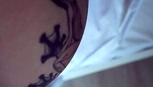 tattooed cutie rides cowgirl and missionary in amateur sex tape