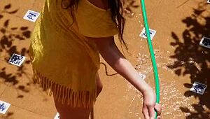 hey, caught my hot neighbor peeing on my landlord's wife from balcony! 👀