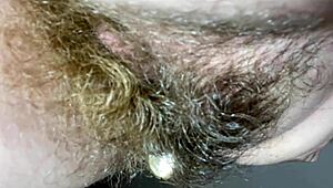 Ti Minutter Nær Håret Fisse-Tilbedelse med Stor Busk