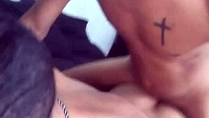 young couple explores bisexual anal in public, his monster cock barebacking her tight ass