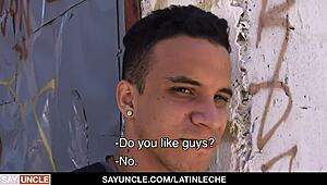 Latinleche Pays Straight Latino for First-Time Bareback Ride on Big Uncut Cock in Hot Orgy.