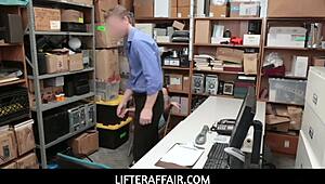 TEEN 18+ LIFTER AGREES TO SEX WITH MALL COP.