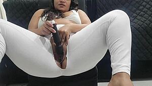 torn pants leg in amateur latina reality